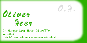 oliver heer business card